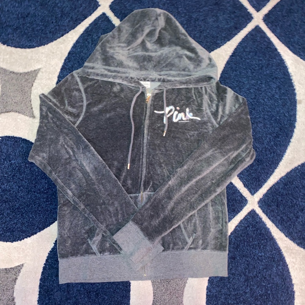 womens Velvet zip up